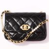 Replica Chanel Women Mini Flap Bag Calfskin Imitation Pearls Gold-Tone Metal Black