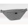 Replica Louis Vuitton LV Unisex Discovery Bumbag Anthracite Gray Monogram Shadow Calf Leather