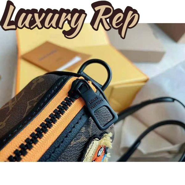 Replica Louis Vuitton LV Unisex Keepall XS Monogram Coated Canvas Black Matte Leather 7