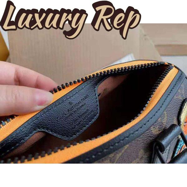 Replica Louis Vuitton LV Unisex Keepall XS Monogram Coated Canvas Black Matte Leather 9