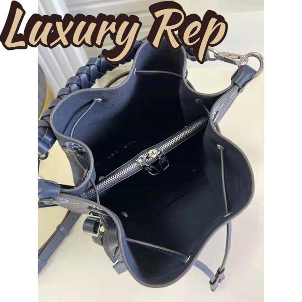Replica Louis Vuitton LV Unisex Muria Tote Bag Navy Blue Calfskin 7