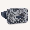 Replica Louis Vuitton LV Unisex Outdoor Bumbag Monogram Tapestry Coated Canvas-Navy
