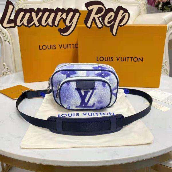 Replica Louis Vuitton LV Unisex Outdoor Pouch Monogram Watercolor Blue Coated Canvas 3