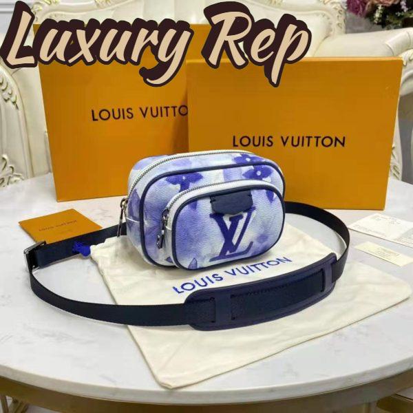 Replica Louis Vuitton LV Unisex Outdoor Pouch Monogram Watercolor Blue Coated Canvas 4