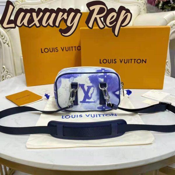 Replica Louis Vuitton LV Unisex Outdoor Pouch Monogram Watercolor Blue Coated Canvas 5
