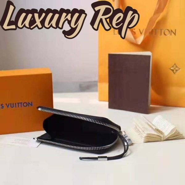 Replica Louis Vuitton LV Unisex Pochette Clé Key Pouch Wallet in Damier Graphite Canvas-Grey 6