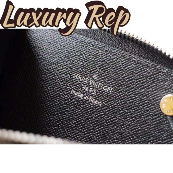 Replica Louis Vuitton LV Unisex Pochette Clé Key Pouch Wallet in Damier Graphite Canvas-Grey 10