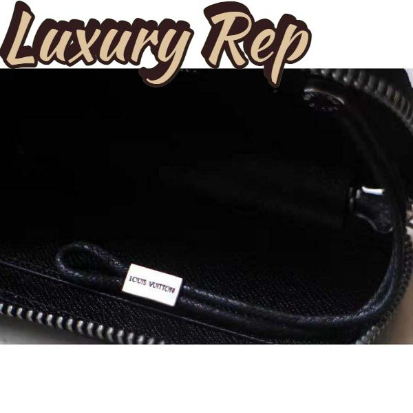 Replica Louis Vuitton LV Unisex Pochette Clé Key Pouch Wallet in Damier Graphite Canvas-Grey 11