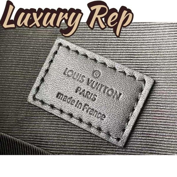 Replica Louis Vuitton LV Unisex Saumur Messenger Monogram Eclipse Coated Canvas Black 11