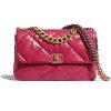 Replica Chanel Women Chanel 19 Large Flap Bag Lambskin Leather-Rose
