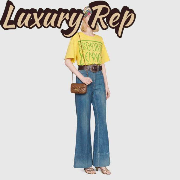 Replica Gucci GG Women GG Marmont Matelassé Super Mini Bag-Brown 11
