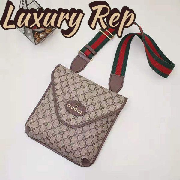 Replica Gucci GG Unisex Neo Vintage GG Medium Messenger in Beige/Ebony GG Supreme Canvas 3