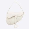 Replica Dior Women Saddle Bag Latte Ultramatte Calfskin ‘D’ ‘CD’ Signature-White