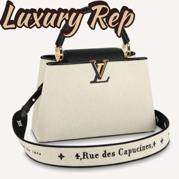 Replica Louis Vuitton LV Women Capucines MM Handbag Black Taurillon Leather Canvas