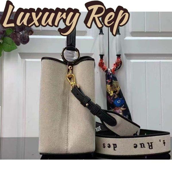 Replica Louis Vuitton LV Women Capucines MM Handbag Black Taurillon Leather Canvas 5