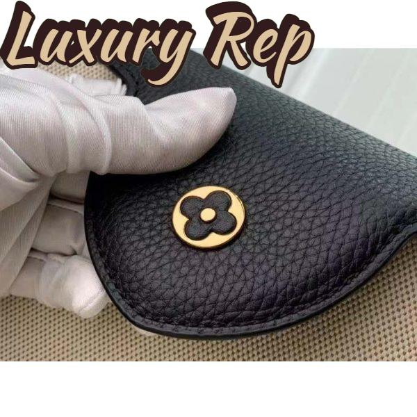 Replica Louis Vuitton LV Women Capucines MM Handbag Black Taurillon Leather Canvas 9