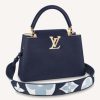 Replica Louis Vuitton LV Women Capucines MM Handbag Black Taurillon Leather Canvas 13