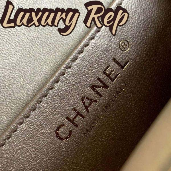 Replica Chanel Women Kiss-Lock Bag Lambskin & Gold-Tone Metal-Red 11
