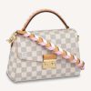 Replica Louis Vuitton LV Women Croisette Handbag in Damier Azur Coasted Canvas-Sandy 12