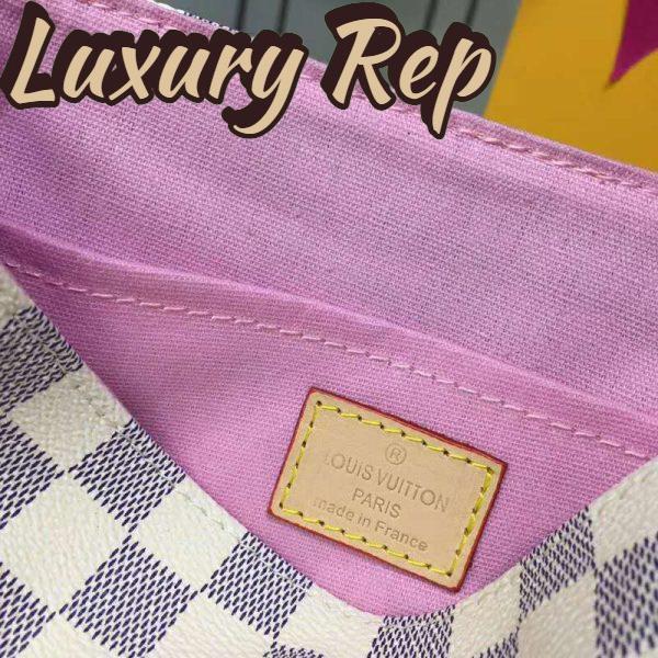 Replica Louis Vuitton LV Women Croisette Handbag in Damier Azur Coasted Canvas-Sandy 9
