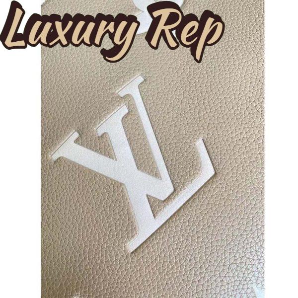 Replica Louis Vuitton LV Women Grand Palais Tote Bag Dove Monogram Embossed Grained Cowhide 11