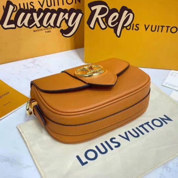 Replica Louis Vuitton LV Women LV Pont 9 Soft MM Sienne Dorée Mocaccino Grained Calfskin Smooth Cowhide 5
