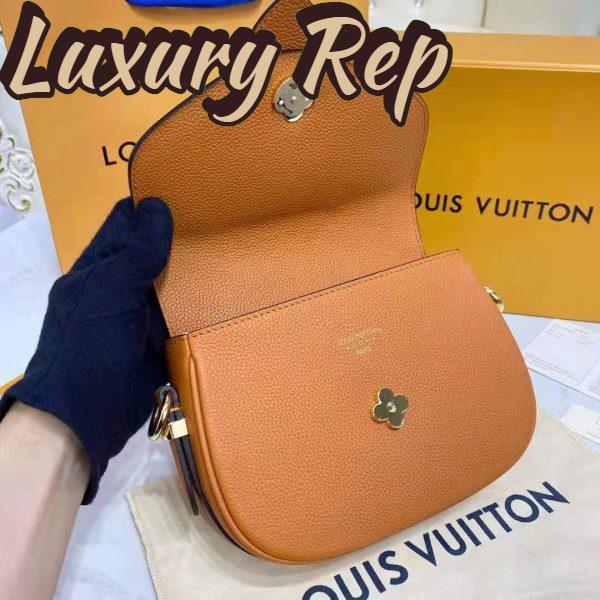 Replica Louis Vuitton LV Women LV Pont 9 Soft MM Sienne Dorée Mocaccino Grained Calfskin Smooth Cowhide 9