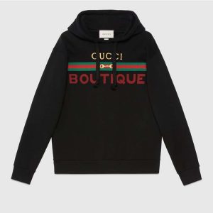 Replica Gucci Men Gucci Boutique Print Sweatshirt – Black
