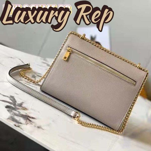 Replica Louis Vuitton LV Women Mylockme Chain Bag Beige Soft Grained Calfskin Turn Lock 5
