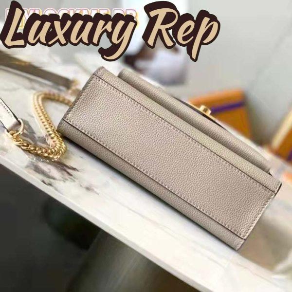 Replica Louis Vuitton LV Women Mylockme Chain Bag Beige Soft Grained Calfskin Turn Lock 7
