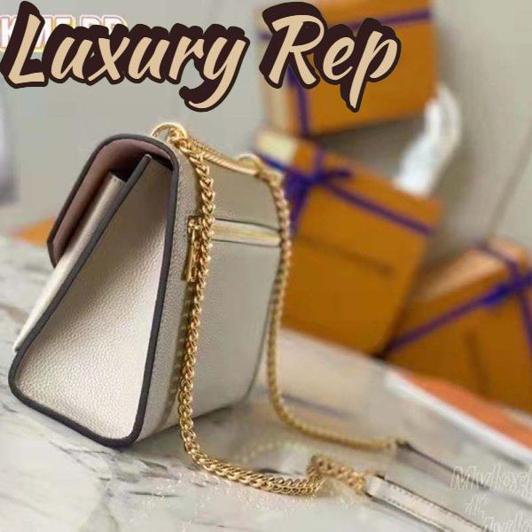 Replica Louis Vuitton LV Women Mylockme Chain Bag Beige Soft Grained Calfskin Turn Lock 8