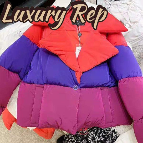 Replica Chanel Women Mixed Fibers Red Purple & Fuchsia Jacket 2