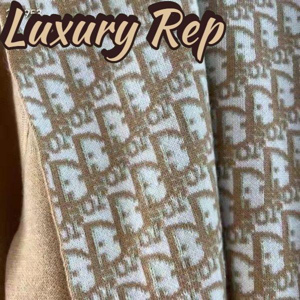 Replica Dior CD Women Coat Belt Brown Double-Sided Wool Silk 6