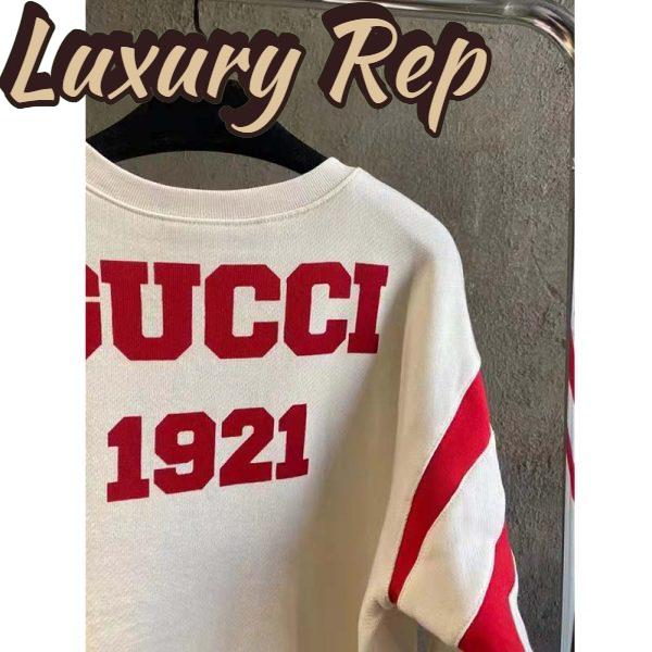 Replica Gucci GG Women Gucci 100 Cotton Sweatshirt Off-White Heavy Felted Jersey 7