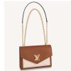 Replica Louis Vuitton LV Women Mylockme Chain Bag Chataigne Brown Soft Grained Calfskin