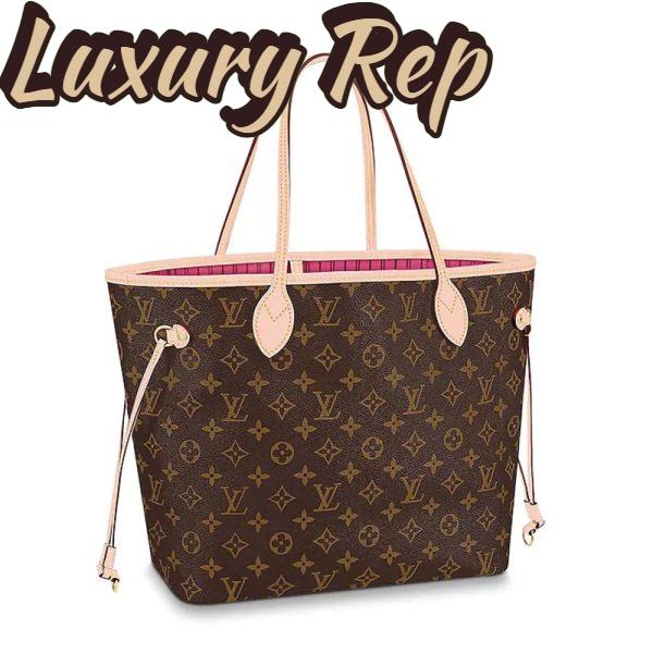 Replica Louis Vuitton LV Women Neverfull MM Bag in Monogram Canvas 4