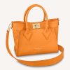 Replica Louis Vuitton LV Women On My Side PM Handbag Orange Monogram Coated Canvas Calf
