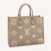 Replica Louis Vuitton LV Women OnTheGo MM Embossed Grained Cowhide Leather
