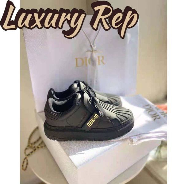 Replica Dior Women Dior-ID Sneaker Black Calfskin and Rubber 3