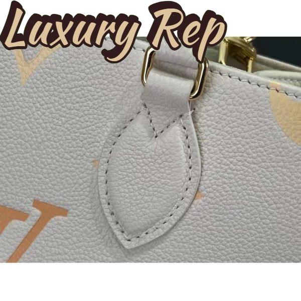 Replica Louis Vuitton LV Women OnTheGo PM​ Neutral Gradient Monogram Empreinte Embossed Cowhide Leather 9