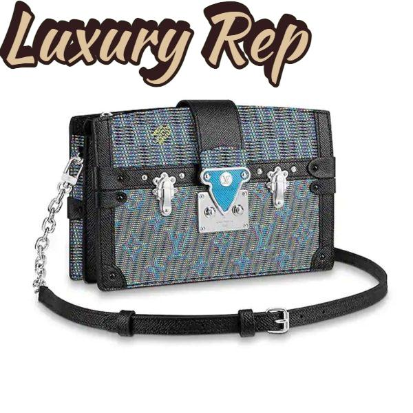 Replica Louis Vuitton LV Women Trunk Clutch Bag with Monogram LV Pop Print-Blue 2