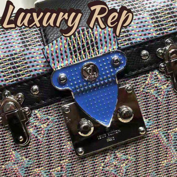 Replica Louis Vuitton LV Women Trunk Clutch Bag with Monogram LV Pop Print-Blue 8