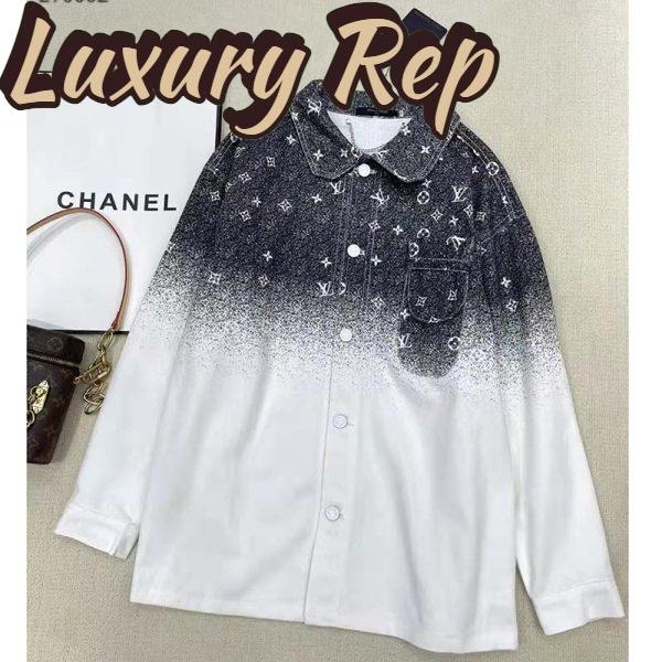 Replica Louis Vuitton Men LV Workwear Shirt Cotton Grey Loose Fit 3