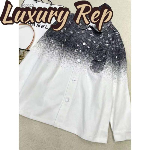 Replica Louis Vuitton Men LV Workwear Shirt Cotton Grey Loose Fit 4