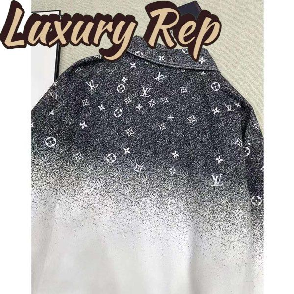Replica Louis Vuitton Men LV Workwear Shirt Cotton Grey Loose Fit 7