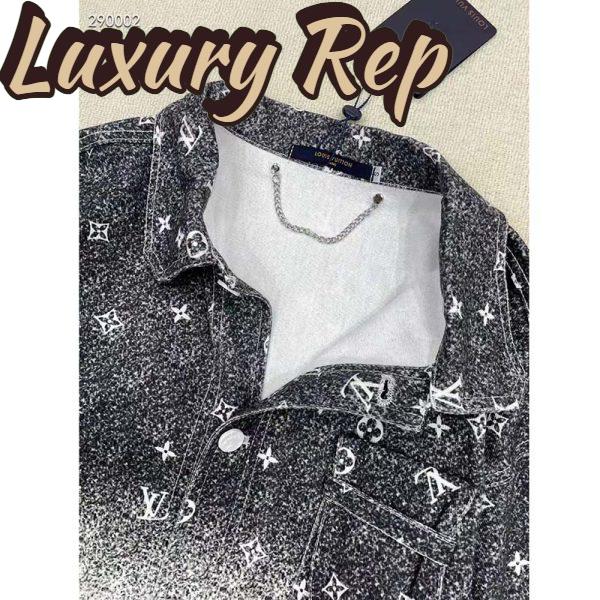 Replica Louis Vuitton Men LV Workwear Shirt Cotton Grey Loose Fit 8