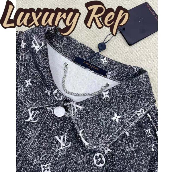 Replica Louis Vuitton Men LV Workwear Shirt Cotton Grey Loose Fit 9
