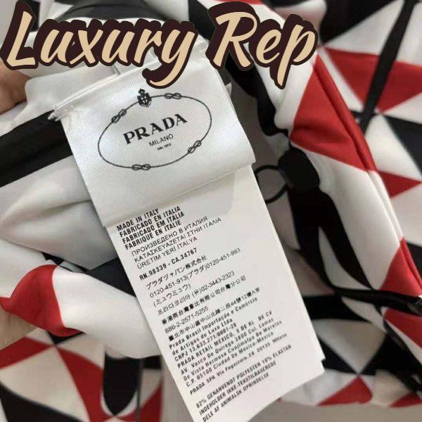 Replica Prada Women Printed Jersey Hoodie-Red 11
