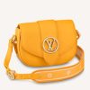 Replica Louis Vuitton LV Women Pont 9 Soft PM Handbag Yellow Grained Calfskin Cowhide