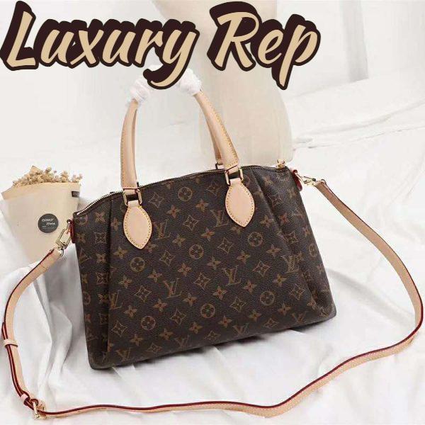 Replica Louis Vuitton LV Women Rivoli MM Handbag in Monogram Coated Canvas-Brown 5